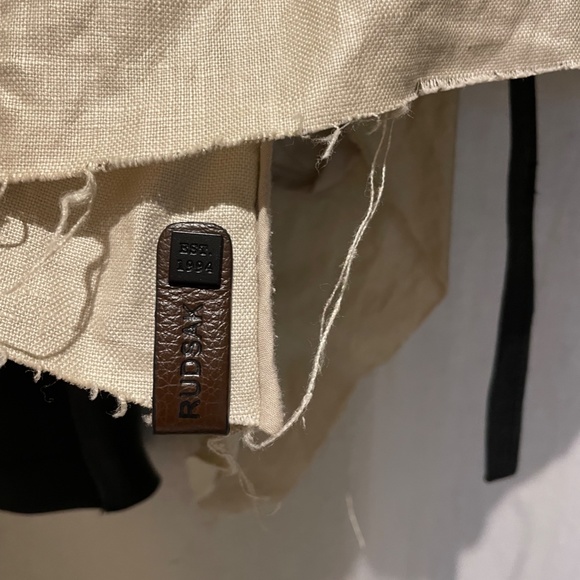 RUDSAK soft leather and linen jacket for woman, medium size, excellent condition - Picture 10 of 15